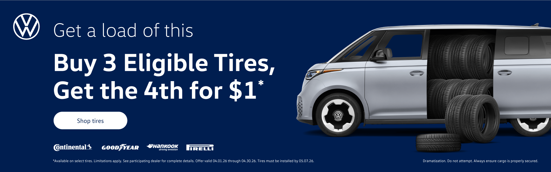 April 2026 Buy 3 Tire Promotion